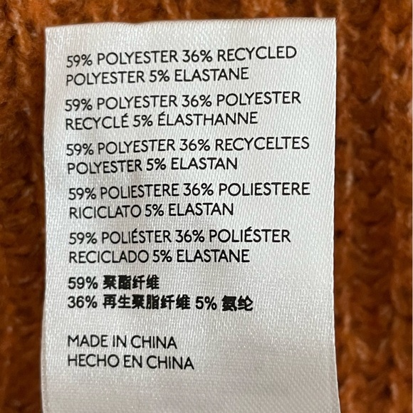 Anthropologie Pilcro Womens XS Burnt Orange Rust Knit Cowl Neck Sweater Oversize - Picture 13 of 14